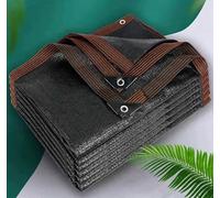 AuMarndi Telo ombreggiante da giardino per piante, protezione dal calore, distanza tra i fori 1 m, con occhielli, telone a rete termoisolante per giardino, serra, patio, rete per la privacy, nero, 5 x