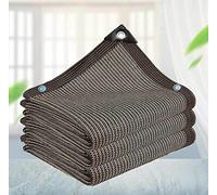 AuMarndi Telo ombreggiante per patio, vela ombreggiante, 4 m x 5 m, baldacchino parasole multifunzionale, resistente per esterni, telone a rete ombreggiante, pergolato, rete per la privacy, marrone, 6