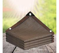 AuMarndi Telo ombreggiante per piante da esterno per pergola, telone a rete, rete ombreggiante rinforzata, protezione solare per giardino, pergola, piante, balcone, cortile, marrone, 3 x 3 m