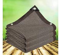 AuMarndi Tenda parasole da giardino per pergola, copertura ombreggiante 90% tessuto parasole, rete ombreggiante per pergola, rete ombreggiante per pergola, serra, pergola, giardino, marrone, 4 x 5 m