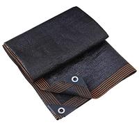AuMarndi Tenda parasole per pergola, copertura per ombrellone da giardino, 3 x 4 m, distanza tra i fori 1 m, con occhielli, rete termoisolante per piante, serre, terrazzi, colore nero, 2 x 4 m