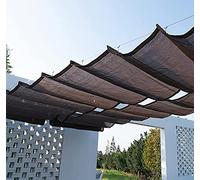 AuMarndi Tendine parasole per pergole, protezione UV, rete ombreggiante in rete traspirante, rete ombreggiante per esterni, per giardino, serra, patio, rete per la privacy, marrone, 4 x 7 m