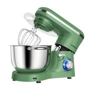 Aumate Impastatrice Planetaria, Impastatrice Professionale 6,2 Litri 1400W, Impastatrice Pizza con Uncino Impastatore, Mescolatore e Frusta Sbattitrice, 6 Velocità Food Mixer (Verde Oliva, 6.2 Litri)