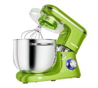 Aumate Impastatrice Planetaria, Impastatrice Professionale 8 Litri 1400W, Impastatrice Pizza con Uncino Impastatore, Mescolatore e Frusta Sbattitrice, 6 Velocità Food Mixer (Verde, 8 Litri)