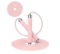 AUMCDIK - Corda per saltare per fitness, unisex, regolabile, con manico in lega e silicone, per allenamento, boxe, esercizi aerobici (rosa)