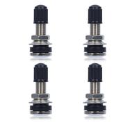 AUMEL 4 pezzi Auto Moto Pneumatico Valvola Auto Universale Tubeless Aste Metallo con Cappuccio Antipolvere per Pneumatici Moto