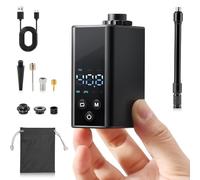 AUMENTAR Mini pompa per bici con manometro, 120 psi, portatile, ricaricabile, per bici da strada, montagna, e-bike e palla per valvola Schrader e Presta