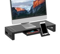 Aumento Del Supporto Del Monitor: Altezza Del Supporto Della Tabella Dello Schermo Regolabile | Supporto Della Stampante Portatile | Supporto Regolabile Con Un Cassetto Di 52 Cm, Monitor Ergonomico