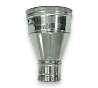 Aumento per tubi stufe a legna in acciaio inox 304 monoparete con attacco F/M