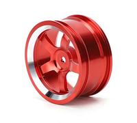 Aumotop Accessori per Mozzi Ruota in Lega di Alluminio di qualità da 4 Pezzi per Auto da Drifting Turismo 1/10 RC - Resistente e Leggero - Adatto HSP 94123 e Altro (Rosso)