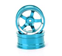 Aumotop Accessori per Mozzi Ruota in Lega di Alluminio di qualità da 4 Pezzi per Auto da Drifting Turismo 1/10 RC - Resistente e Leggero - Adatto HSP 94123 e Altro (Blu)