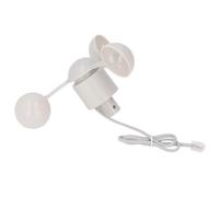 Aumotop Anemometro a Coppetta, Sensore Velocità del a 3 Coppette | Materiale ABS resistente, installazione semplice, compatibile con WH2081