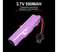 Aumotop Batteria Al Litio Ad Alta capacità da 500 MAh e Cavo di Ricarica per Auto Acrobatica RC da 1/28 2,4 GHz, Batteria LiPo Ricaricabile per Tempo di Gioco Prolungato