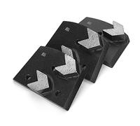 Aumotop Blocco di Molatura Diamantato Artigianato Squisito Grana 16 2 Denti 3 Pezzi per Platorelli Abrasivi per Calcestruzzo Accessori Smerigliatrice