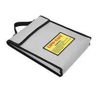 Aumotop Borsa Antideflagrante per Batteria Al Litio Borsa Ignifuga Ecologica per un Trasporto Sicuro 30x23x5 Cm Argento