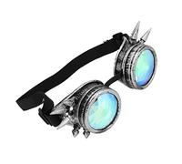 Aumotop Caleidoscopio di Halloween Occhiali Regolabili Trippy (Argento