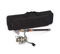 Aumotop Canna da Pesca e Mulinello Combo Kit Completo Canna da Pesca Telescopica Durevole Mulinello Spinning con Borsa per Gli Appassionati di (2,4 m)