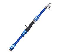 Aumotop Canna da Pesca Telescopica Portatile per Bambini Canna da Spinning 165 Cm per Ragazzi Dai 5 Ai 12 Anni Guida Verde di Tipo K una Facile Conservazione (Blu)