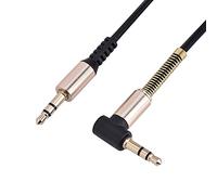 Aumotop Cavo Ausiliario a Molla Maschio-maschio da 3,5 Mm Cavo Placcato Oro Durevole per Auricolari per Auto, Materiale TPE da 6 Piedi