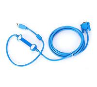 Aumotop Cavo di Programmazione PLC Blu da 3 Metri per Serie CQM1H/CPM2C con Indicatore LED Ad Alta luminosità per Stato di Trasmissione, Cavo Programmazione USB, Scena applicabile: Utenti