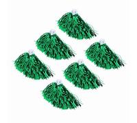 Aumotop Cheerleader Elastic Pom Poms Squad Sports Party Dance per Giocatori Partite 6 Pezzi 7 Colori (Verde)