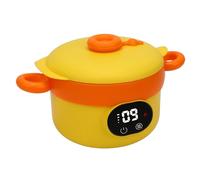 Aumotop Ciotola Riscaldante per Alimenti per Bambini a Temperatura Costante, Ricaricabile e Portatile Nutrire il Tuo Bambino a Casa o in Viaggio 7,28x4,92x4,13 Pollici (Giallo)