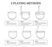 Aumotop Ciotola Tibetana in Cristallo Colpito con Suono Chiaro, Campana Tibetana Curativa per la Pratica della Meditazione Yoga (NotaG)