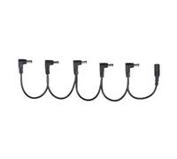 Aumotop CM-24 Cavo a Margherita a 5 Vie per Alimentatore per Effetti Chitarra, Ottone Nichelato, Nero