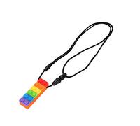 Aumotop Collana con Ciondolo Massaggiagengive in Silicone, Giocattolo Masticare Resistente Alle Alte Temperature per Neonati e Bambini, 5 Opzioni di Colore, Materiale Siliconico Non Tossico