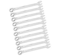 Aumotop Comodo Set di Chiavi a Cricchetto a Doppia estremità con Lunga Durata di 10 Mm per Risparmiare Manodopera, Chiave Aperta da 10 Pezzi per gli Appassionati del Fai da Te