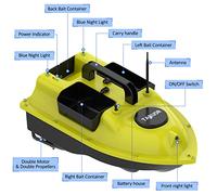 Aumotop Controllo Wireless Efficiente della Barca da Pesca con Esca GPS per Batteria Ricaricabile da 5200 MAh del Serbatoio del Fiume Lago (5200 mAh)