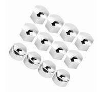 Aumotop Coperchio di Protezione per Vite Ruota Auto con Dado da 17 Mm, Design Originale dello Stampo per Auto, Cappuccio Antipolvere Antifurto, Adatto la Maggior Parte dei Veicoli (Argento)