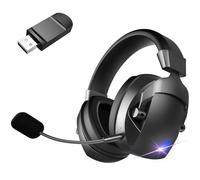 Aumotop Cuffie da Gioco di Alta qualità Luci LED Connessione a Tre modalità Suono Surround 3D Design Confortevole Durata della Batteria 36 Ore per gli Appassionati di Giochi Materiale ABS Bianco e