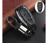 Aumotop Custodia Protettiva per Telecomando Senza Chiave, in Fibra di Carbonio, per C-Max, Protezione Anteriore e Posteriore (Rossa)