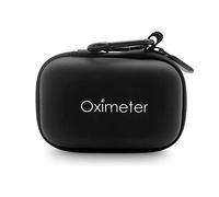 Aumotop Custodia Resistente All'acqua per Pulsossimetro Custodia Rigida in EVA per Pulsossimetro da Dito, Borsa Protettiva Nera con Tasca in Rete il Monitoraggio della Salute