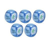 Aumotop Dadi Leggeri per la Direzione del del Mahjong da 5 Pezzi per casinò e Giochi da Tavolo, Dadi in Plastica Resistente Est Sud-ovest Nord, Perfetti L'intrattenimento Casual (Blu trasparente)