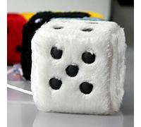 Aumotop Decorazione Appendere con Ciondolo in Peluche a Dadi per Specchietto Retrovisore, Ciondolo per Auto Personalizzare la Tua Automobile - Cotone di Alta qualità [Nero] (Nera)