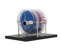 Aumotop Dimostrazione Multistadio del Modello di Turbina a Vapore per L'apprendimento Meccanico, Modello Fisico Durevole per L'uso in Classe, 18x12,5x11 Cm