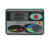 Aumotop Display LCD Tester di Resistenza di Terra Misuratore Durevole per Energia Elettrica e Telecomunicazioni 3 Cavi Prova, 2 Cavi Prova Singoli, Istruzioni, Borsa, Asta Terra Ausiliaria, Batteria