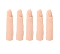 Aumotop Dita Finte Flessibili per Unghie, Accessori in Silicone Durevoli | Materiali sicuri, design con scanalatura per unghie incorporata, riutilizzabile per la pratica del tatuaggio o della