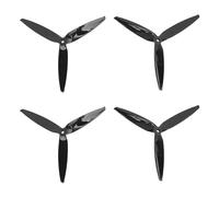 Aumotop Eliche a Tre Pale RC Drone Set di Eliche Robuste in Policarbonato 7040 per Droni da Corsa FPV (Nera)