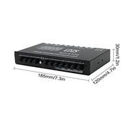 Aumotop Equalizzatore per Auto a 7 Bande Amplificatore Crossover Sintonizzazione EQ Audio Professionale Multifunzionale per Miglioramento del Suono Dell'auto Plastica Nera