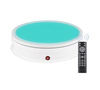 Aumotop Espositore Girevole Motorizzato Piattaforma Girevole Elettrica Efficiente a Basso Rumore Rotazione di 360° per Visualizzazione di Prodotti Spettacoli Video Dal Vivo con Telecomando, Capacità