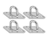 Aumotop Ganci per Piastra a Occhiello per Montaggio a Soffitto Parete, Cuscinetto Resistente in Acciaio Inossidabile 304 Installazione su Amaca, Set di 4 il Fissaggio di Corde e Fili Acciaio