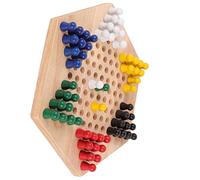 Aumotop Gioco di Dama Cinese in Legno, Gioco da Tavolo Educativo per Bambini, Pezzi di Strategia Classici Colorati per il Divertimento e lo Sviluppo della Famiglia