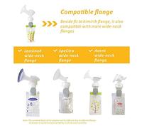 Aumotop Gli Adattatori per Sacche per la Conservazione del Latte Materno Trasferiscono in Modo Efficiente il Latte Materno Nelle Sacche Tiralatte a Collo Largo Lansinoh/ S1 S2/, Bianco + Grigio e