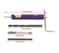 Aumotop Kit Inserti Filettati di Precisione M6 in Acciaio Inossidabile per Maggiore di Connessione e Resistenza alla Fatica Strumento Riparazione Filetti Adatto per Acciaio, Ferro, Alluminio [Kit