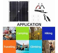 Aumotop Kit Pannello Solare da 20 Watt Ad Alta Efficienza di Conversione per la Ricarica della Batteria di Yacht Automobilistici (Regolatore 50A)