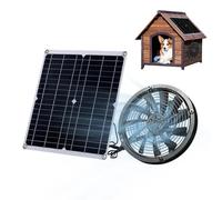 Aumotop Kit Ventola Solare Portatile con Pannello Solare da 30 W, Facile da Installare e Utilizzare, per Capannone per Polli, Materiale ABS + Metallo di Alta qualità (30W)