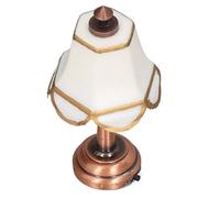 Aumotop Lampada in Miniatura Luce LED Bianca a Batteria in Scala 1/12 per la Decorazione della Casa delle Bambole Puntelli Metallo di Altezza 6 Cm